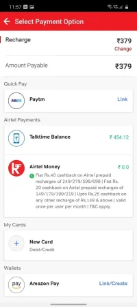 Airtel Thanks app now letting you use your prepaid balance to pay for recharges!  .webp